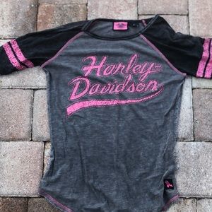Womens cancer Harley Davidson t-shirt